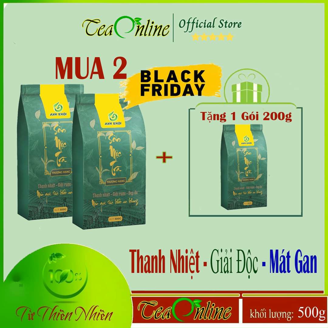 Trà thảo mộc, sơn mộc trà 2 gói 500g tặng 200gr, thanh nhiệt, thanh lọc cơ thể, mát gan, đẹp da