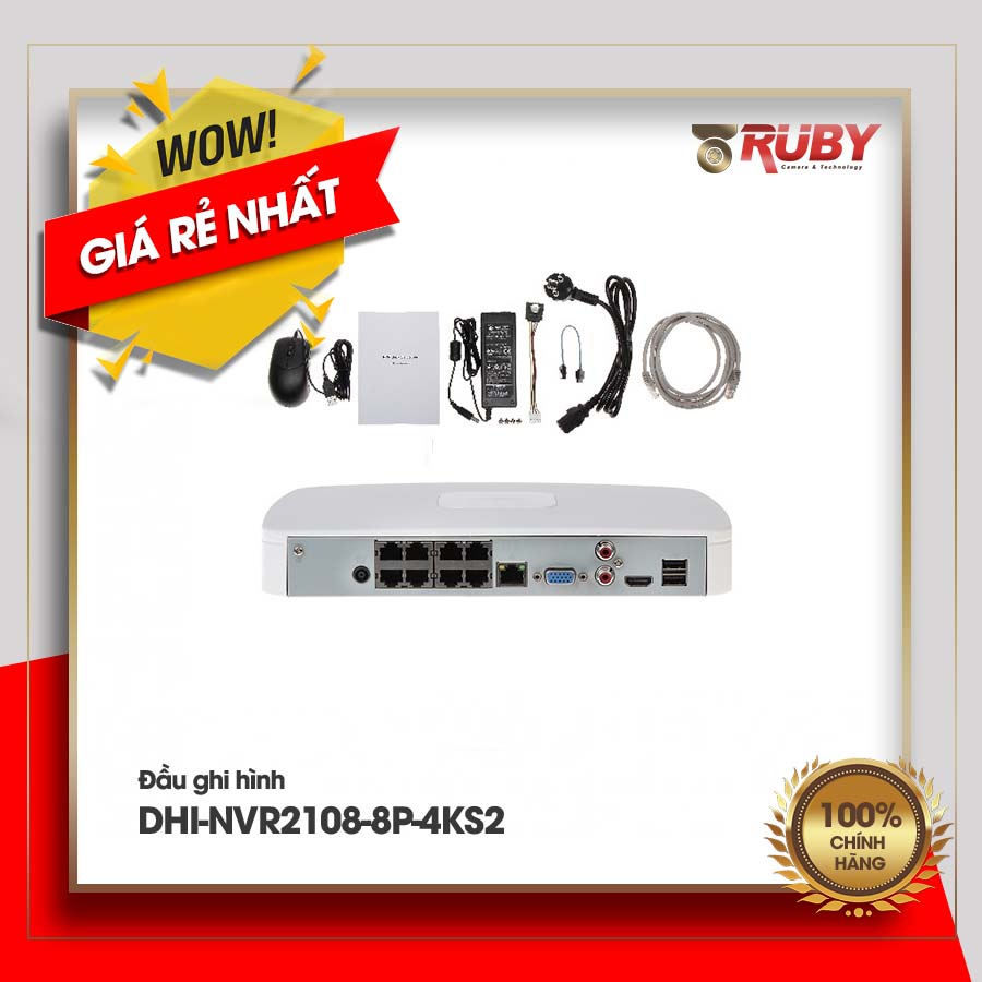 Đầu ghi hình dhi-nvr2108-8p-4ks2