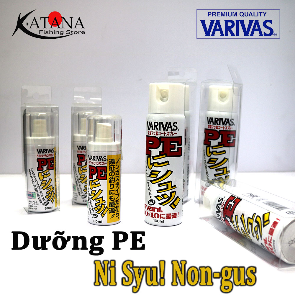 Chai dưỡng dây pe câu cá - varivas pe ni syu! non-gus - 50ml 100ml