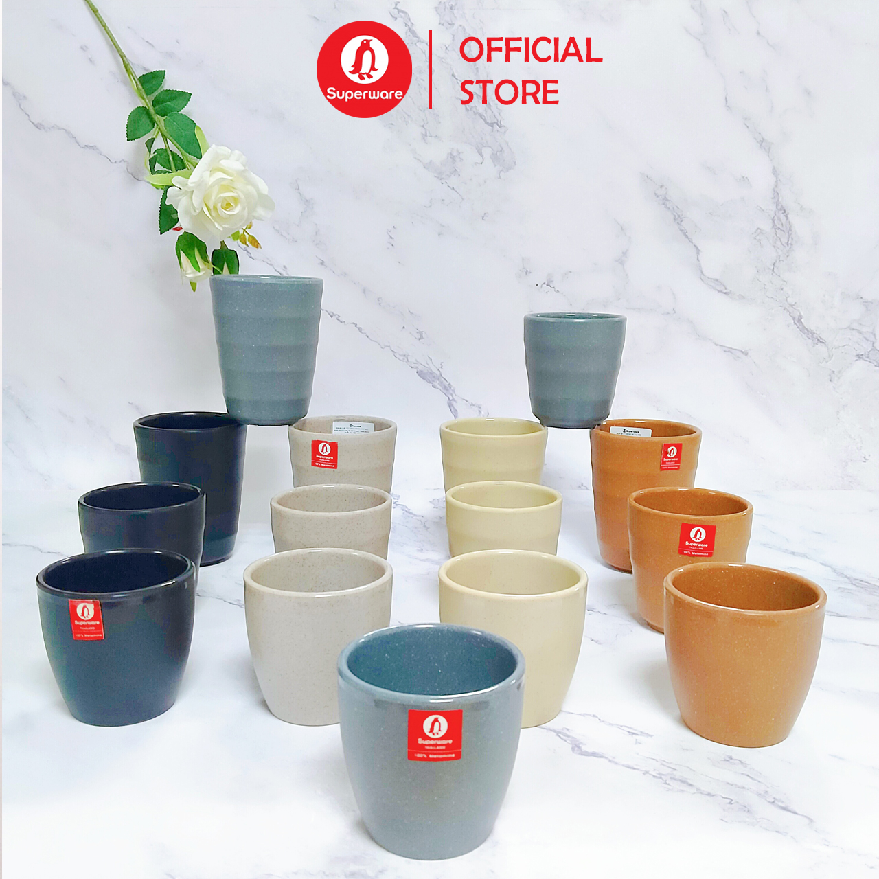 Bộ cốc superware nhựa phíp 100% melamine nhám