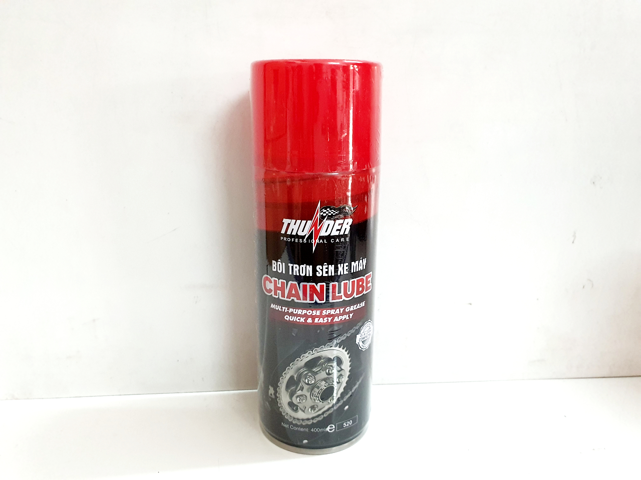 Chai xịt bôi trơn, bảo dưỡng sên xích xe máy, mô tô Thunder Chain Lube 400ml