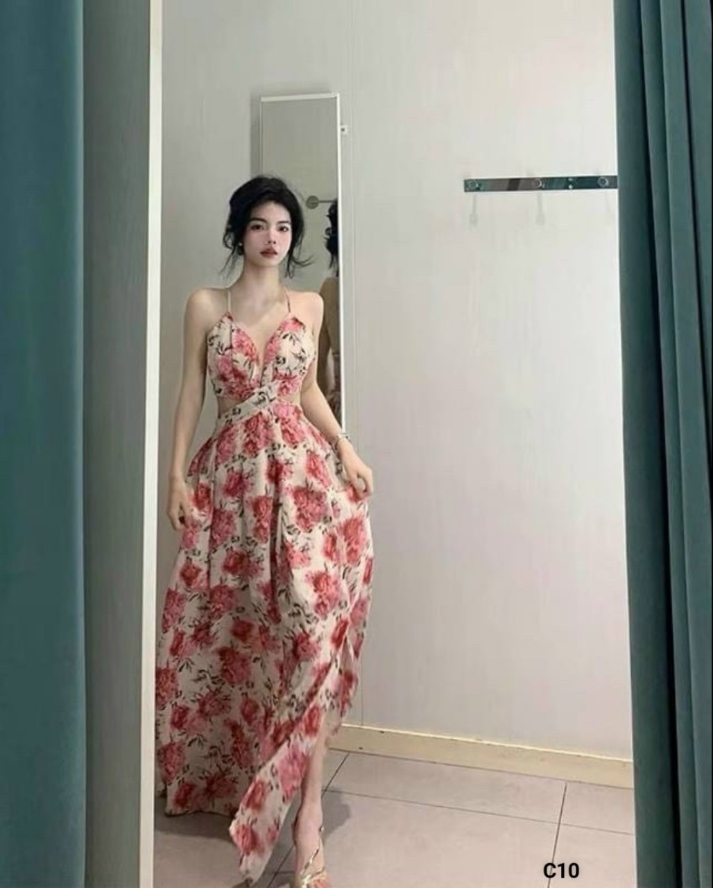 Đầm voan maxi tôn dáng xinh đủ màu đẹp như hình tôn dáng ld0623