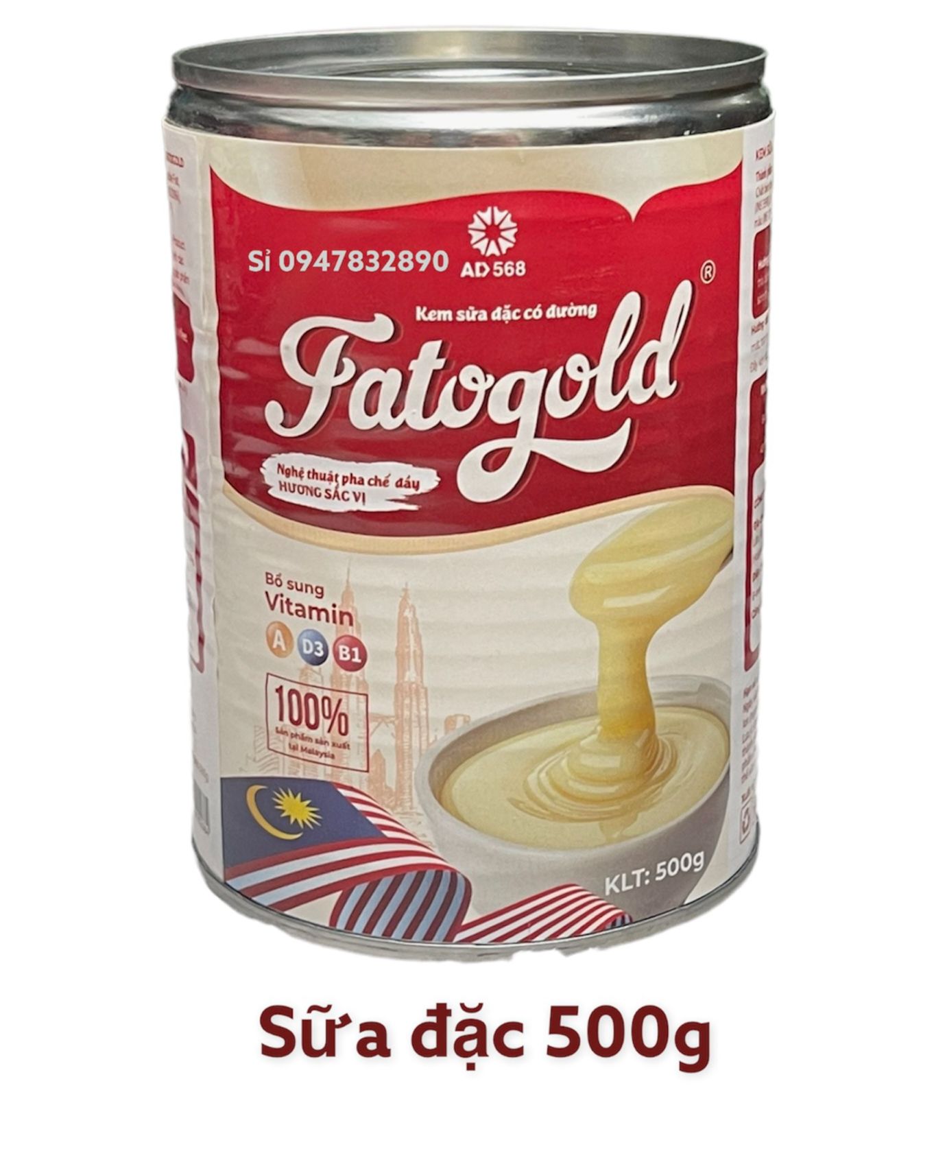 Sữa đặc có đường nắp giật - Kem sữa đặc 500g fato gold
