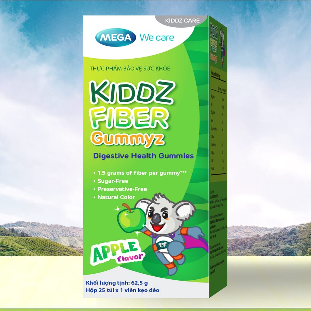 Kẹo dẻo kiddz fiber gummyz - hỗ trợ bổ sung chất xơ cho trẻ