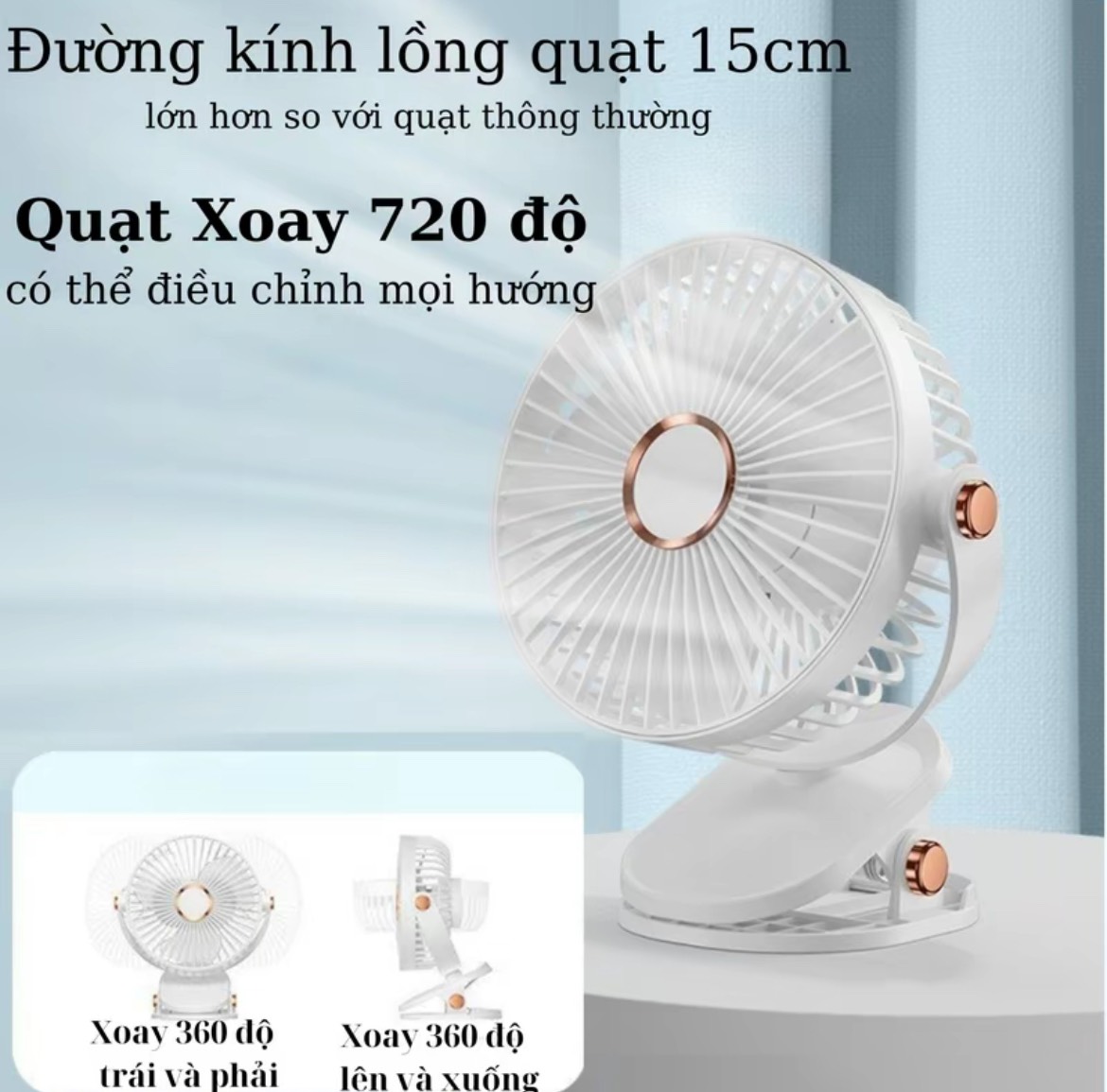 Quạt kẹp mẫu mới 2024 Lều QUẠT MINI USB type C HÀN QUỐC THẾ HỆ MỚI VÔ CÙNG DỄ THƯƠNG VÀ TỐC ĐỘ