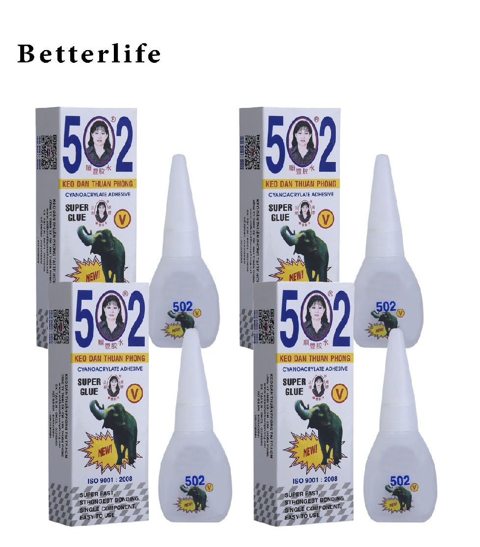 Bộ 4 tuýp keo dán sắt , gỗ ,... đa năng 502 cao cấp - BetterLife