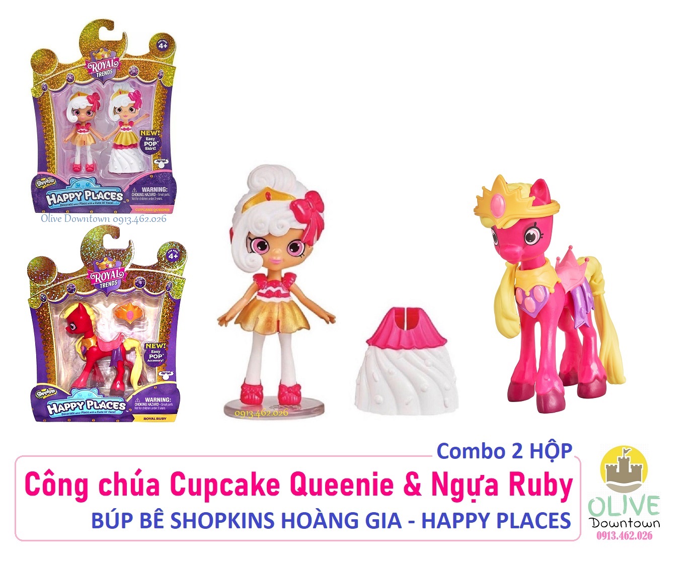Combo 2 boxes - Shopkins Doll Playset
