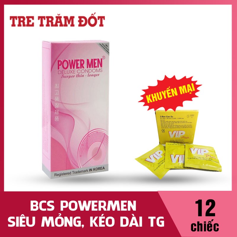 Bao cao su Powermen longsock and superthin siêu mỏng -TOP-