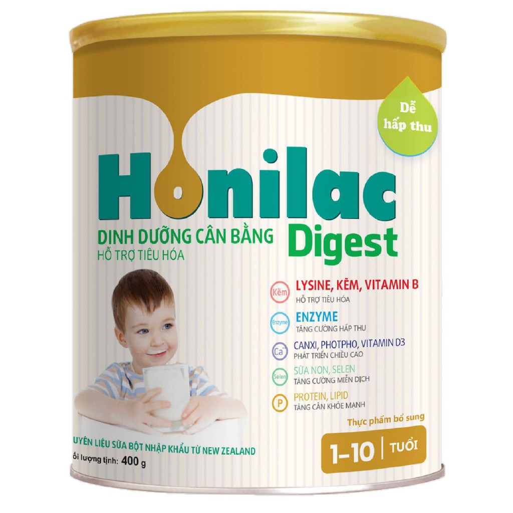 Sữa Honilac Digest 900g hỗ trợ tiêu hóa kém