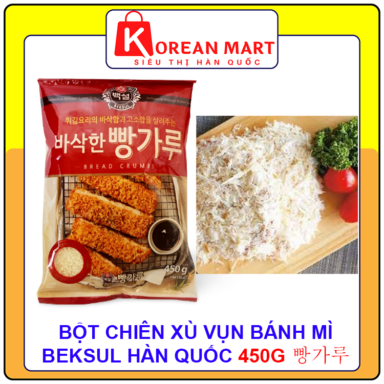 Bột chiên xù, vụn bánh mì beksul hàn quốc 450g - 빵가루