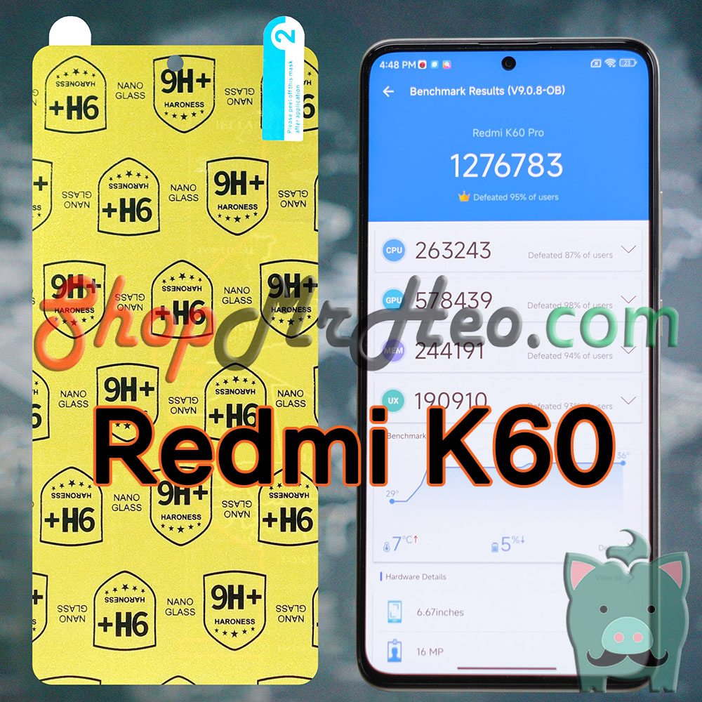 Dán cường lực nano dẻo redmi k60 ultra / k60 pro / k60 / redmi k60e - poco f5 pro - xiaomi 13t pro