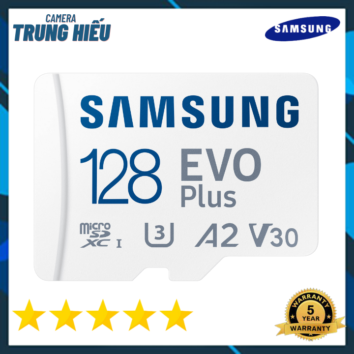 Thẻ nhớ microsd 128gb samsung evo plus class10 a2 u3 v30 130 mb/s - tốc độ siêu cao