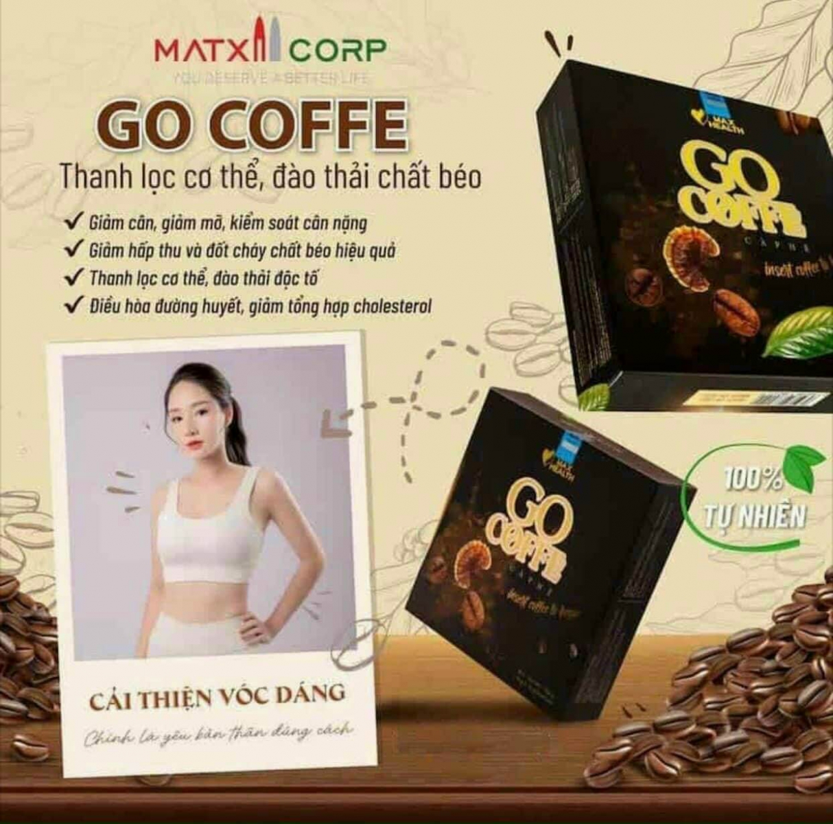 Giảm Cân Go Coffee Hộp 12 Gói Hàng Chính Hãng giảm cân an toàn - hiệu quả