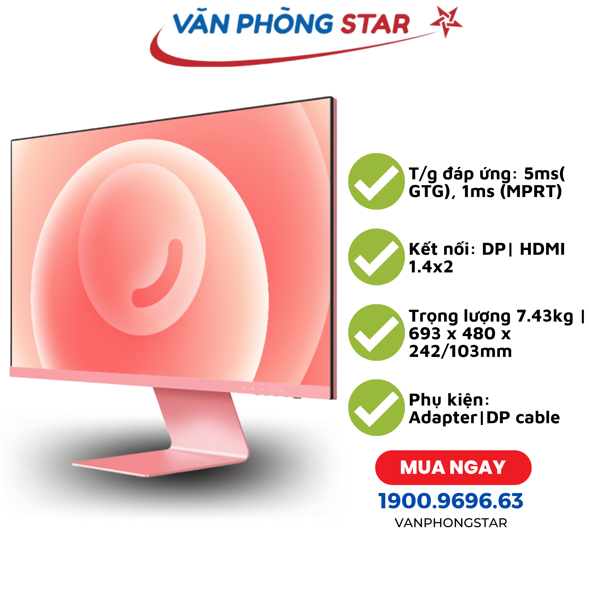 Màn hình game HKC MG27S9Q chính hãng