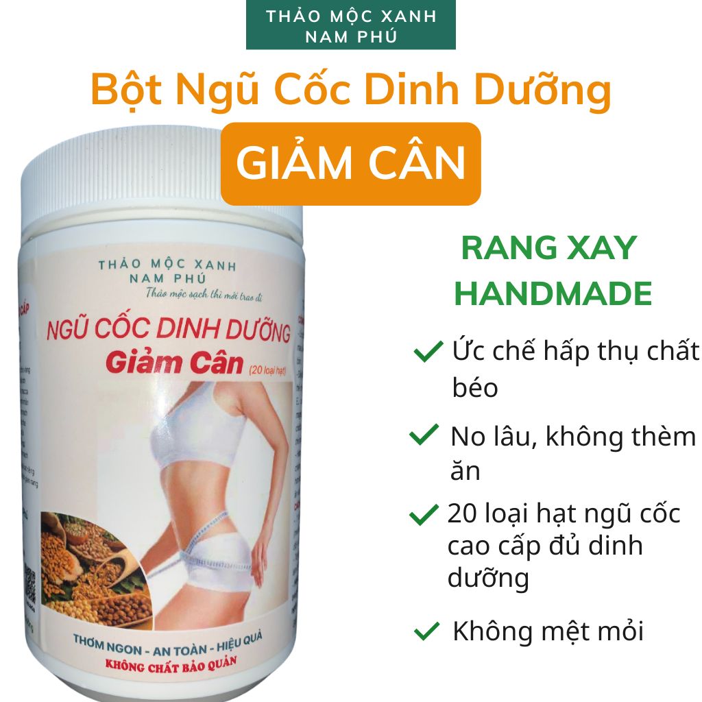 Bột Ngũ Cốc Giảm Cân hiệu quả, bột Ngũ Cốc Dinh Dưỡng, Ngũ Cốc ăn kiêng giảm an toàn hiệu quả 20 loại hạt 500g nguyên seal