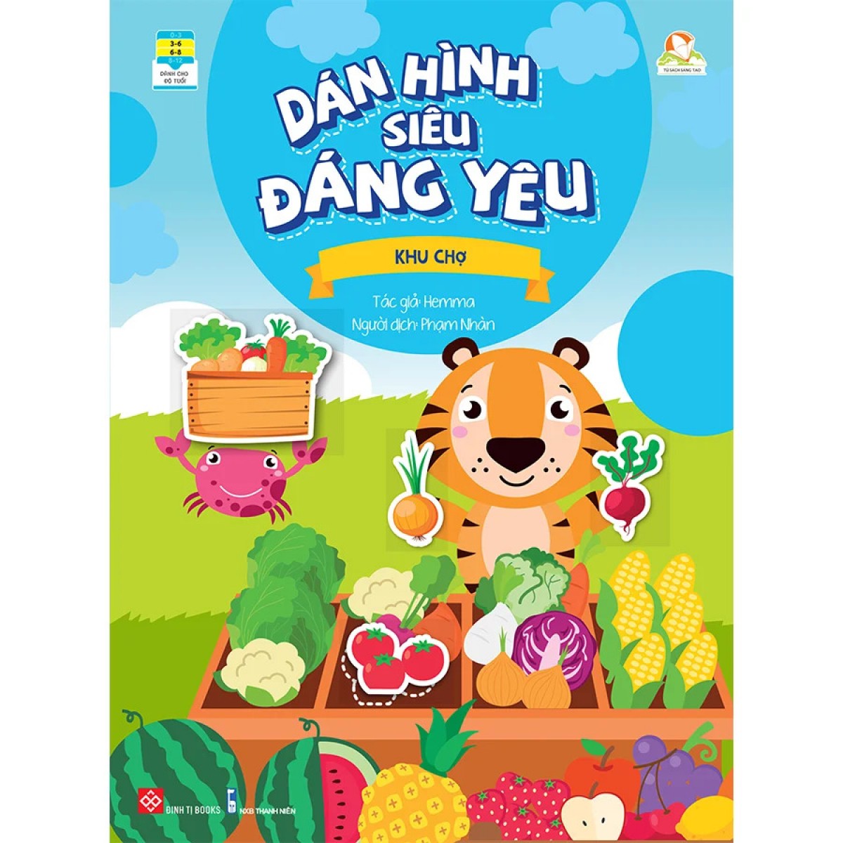 Dán hình siêu đáng yêu - khu chợ - sách dán hình