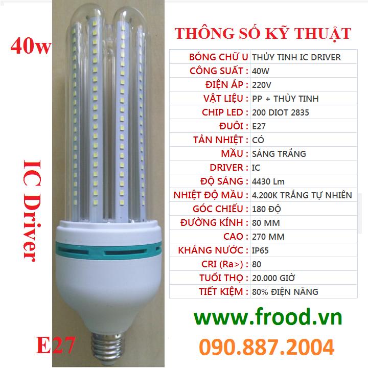 Bóng đèn led 5u 40w e27