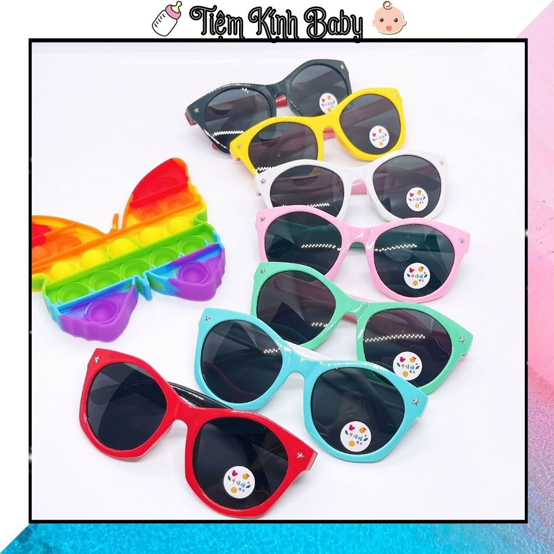 Kính râm thời trang gọng dẻo siêu chống bẻ mắt polarized cao cấp cho bé - Kính mát chống tia UV400 cho bé trai và bé gái