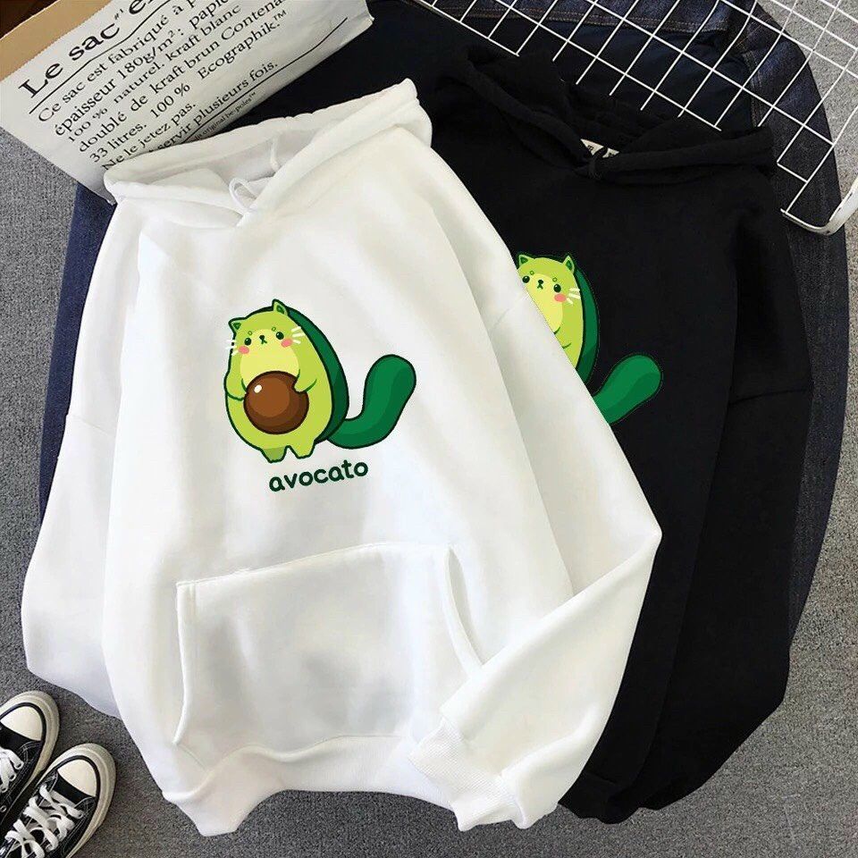 Áo hoodie in hình bơ