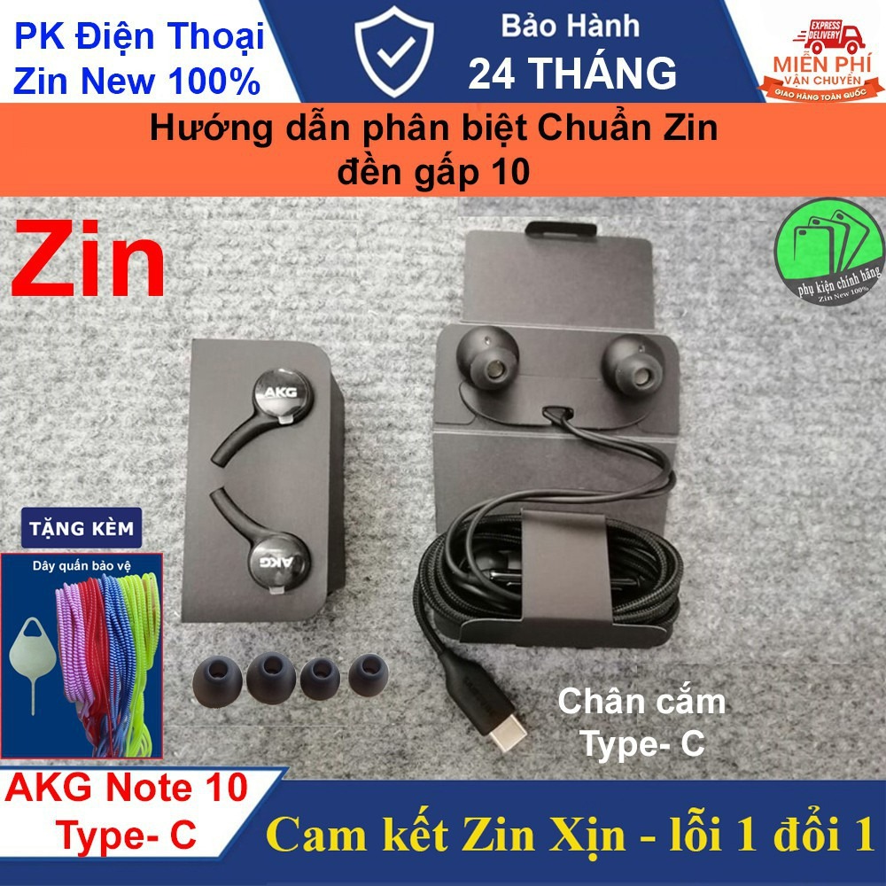 Tai nghe akg note 10 chân cắm type- c ,samsung chuẩn zin xịn - nguyên seal