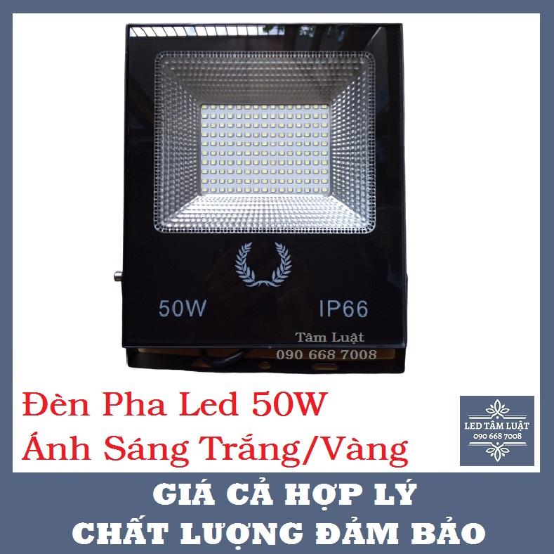 Đèn pha led 50w chống nước ip66 siêu mỏng siêu sáng tiết kiệm điện bh 12 tháng ánh sáng trắng/vàng