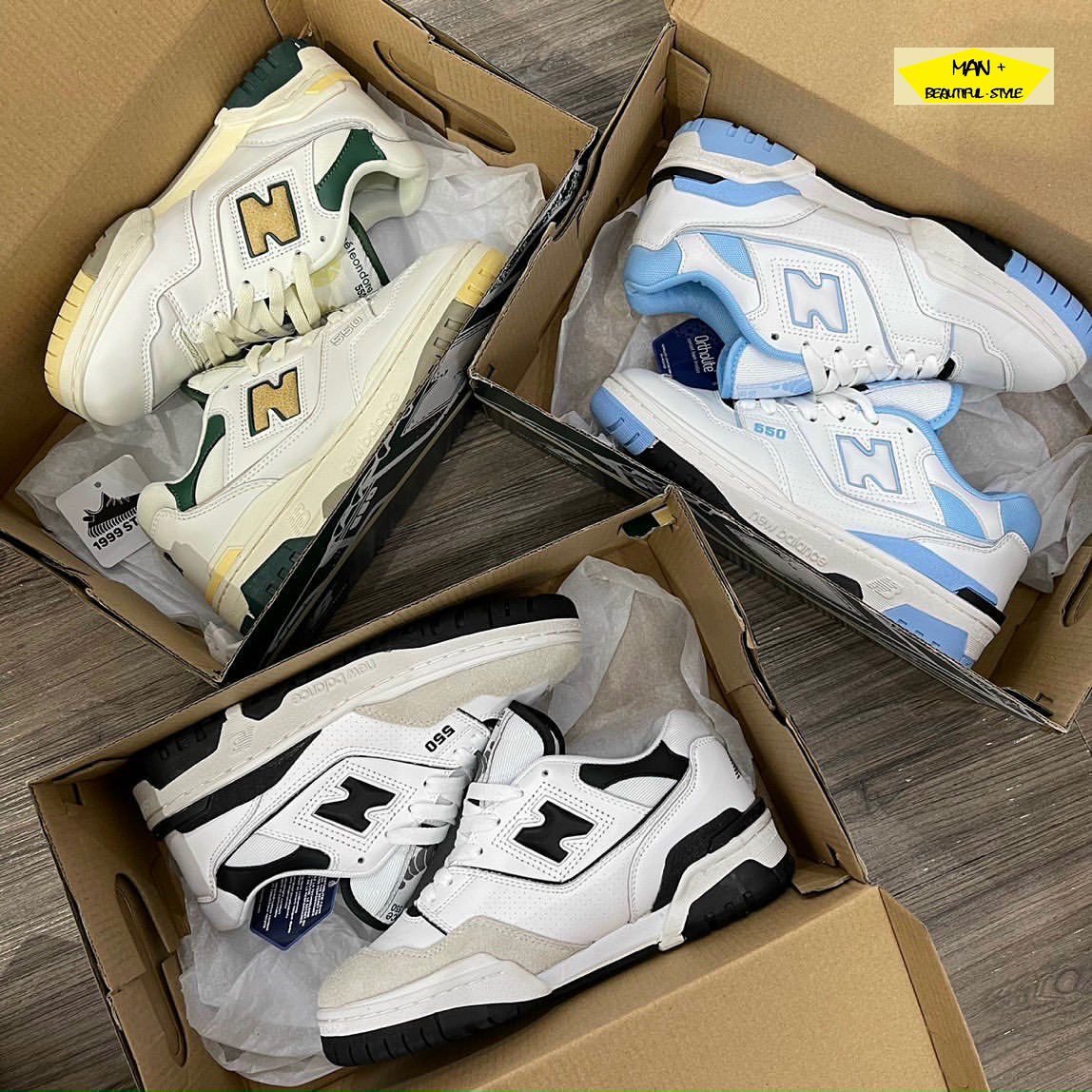 Giày thể thao sneaker nb 550, new balance 550, nb550 cực hot 2022, giày thời trang nam nữ