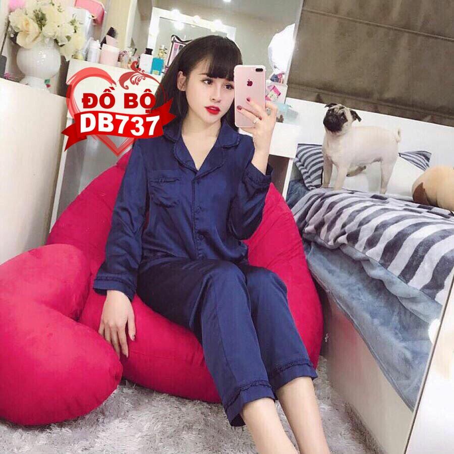 Đồ bộ phi bóng pijama tay dài bèo sang trọng db737