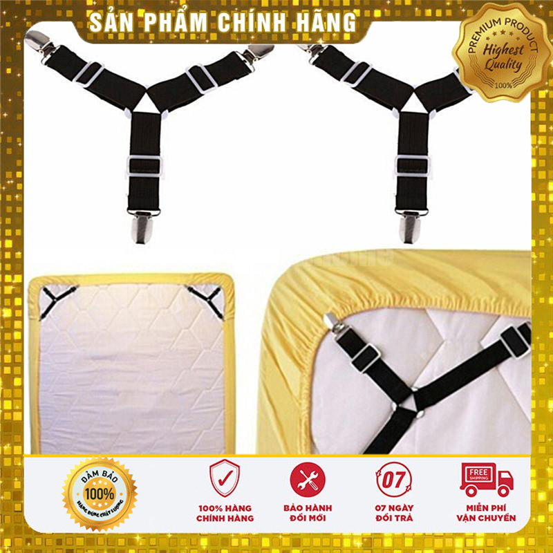 Combo 4 Kẹp Drap Cố Định Ga Giường, Dây Chằng Góc Nệm, Drap Giường. Ga Trải Giường, Grap Giường, Phụ Kiện Giường Ngủ, Bộ Chăn Gói Drap Giường