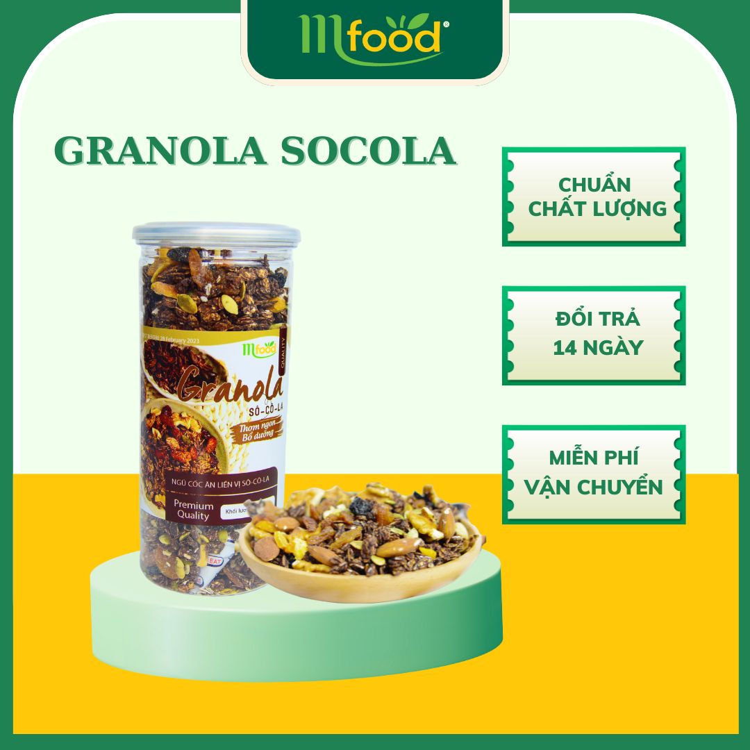 Granola Socola siêu Hạt 500gr, Ngũ cốc giảm cân