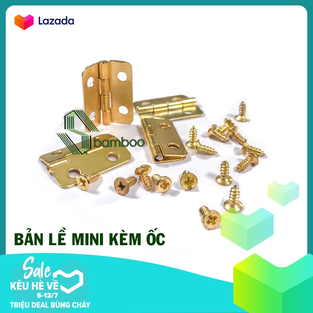 [HCM]BẢN LỀ MINI (50 cái) KÈM ỐC - BẢN LỀ LÀM HANDMADE- Sbamboo