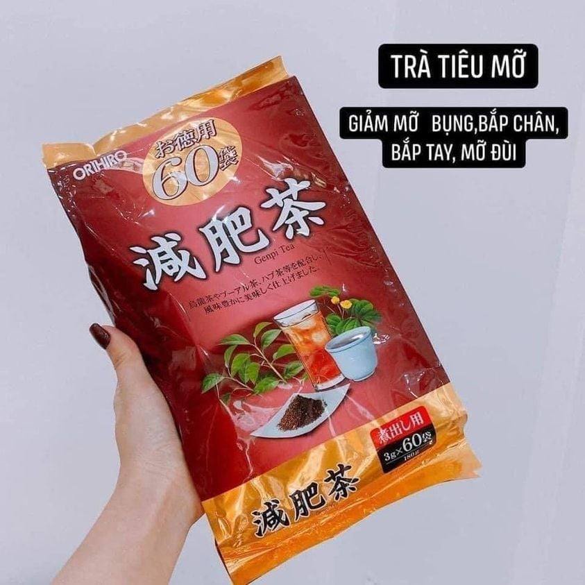 Trà giảm mỡ bụng genpi tea orihiro 60 gói 180g