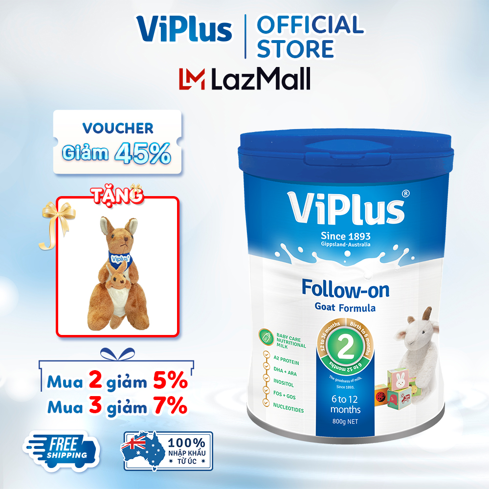 Sữa bột dê công thức Viplus Goat số 2 800g