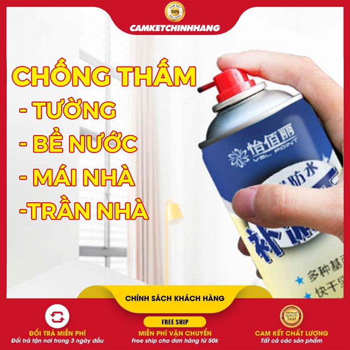 Bình xịt chống thấm đa năng - Lọ xịt chống thấm dột Waterproof Spray Polyurethane 450ml - Bình xịt chống thấm dột - Bình xịt chống thấm - binh xịt chống thấm tường nhà