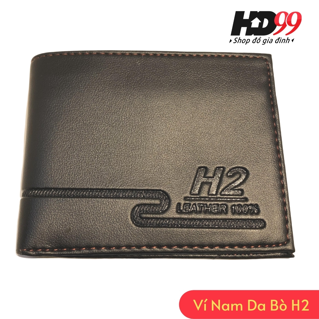 Ví nam da bò cao cấp chữ in nổi chất liệu pu dùng từ 5-7 năm dáng basic không sợ lỗi mốt