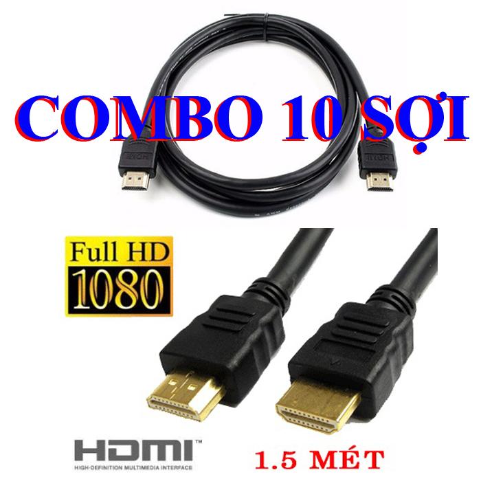 COMBO 10 Dây HDMI 1,5m TRÒN Full HD - cable HDMI 1,5m