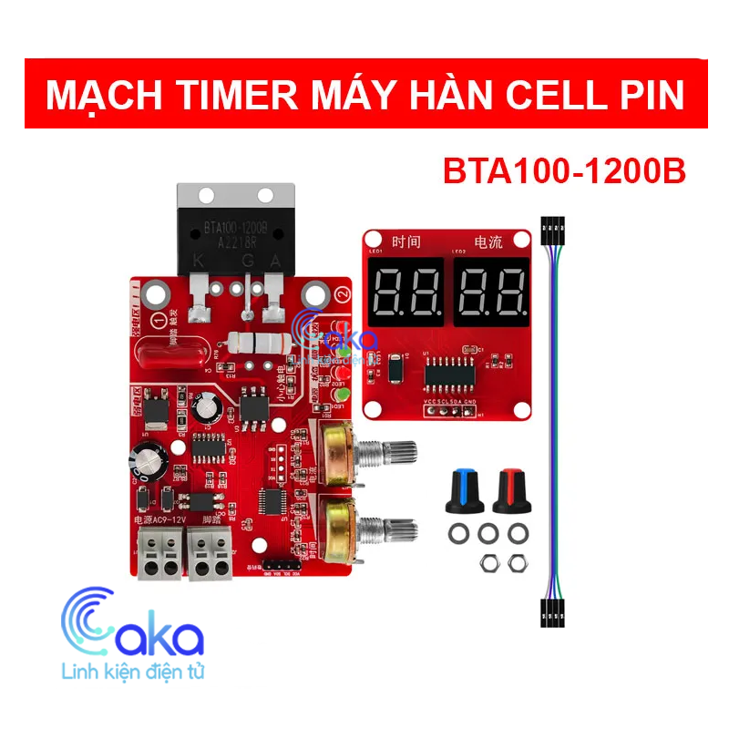 Mạch timer hàn cell pin NY-D01 100A chuyên nghiệp Timer điều chỉnh dòng và áp