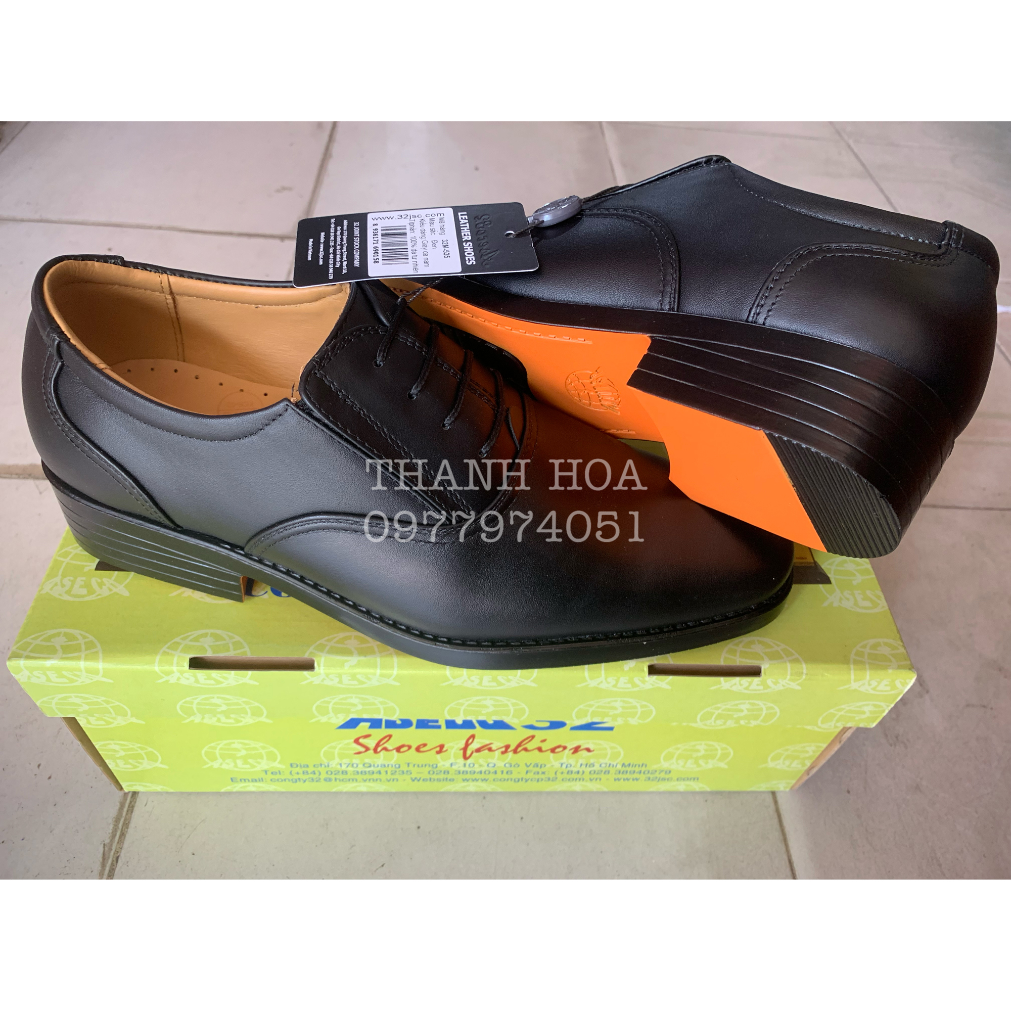 Aseco 32 men s premium gold sole leather shoes - 535