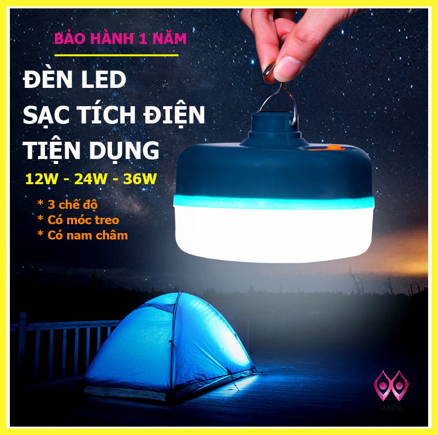ĐÈN LED SẠC TÍCH ĐIỆN CÓ NAM CHÂM VÀ MÓC TREO TIỆN DỤNG 12W - 24W - 36W BẢO HÀNH 1 NĂM