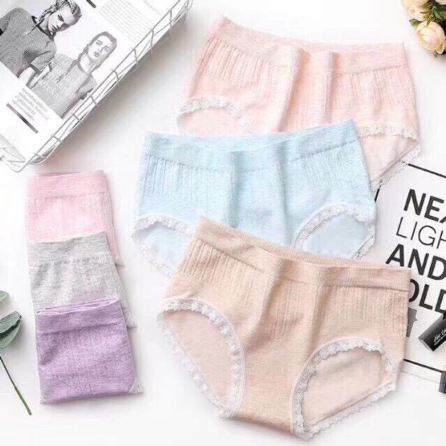 Combo 5 quần lót nữ xuất nhật 100% cotton sợi tre kháng khuẩn tốt