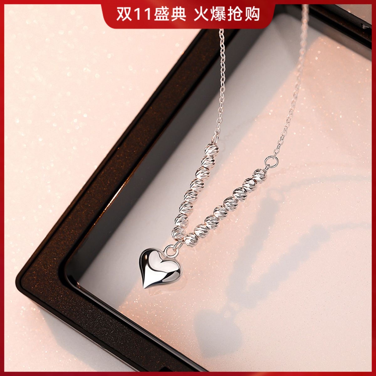 Winy925 simple temperament love pendant necklace authentic new girlfriend girlfriends holiday gift