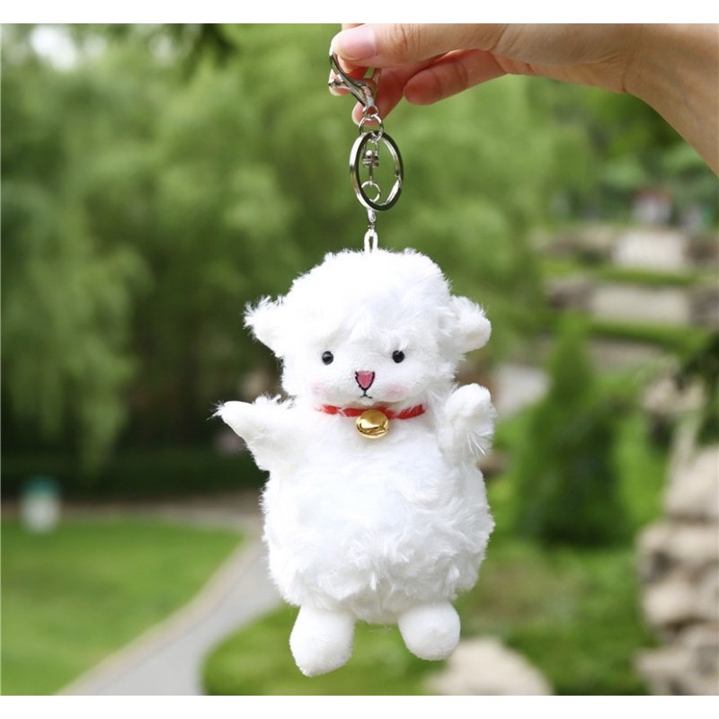 Móc khoá bông - cừu trắng