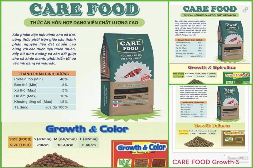 Thức ăn cá koi carefood growth & color hỗn hợp dạng viên tăng màu & tăng trọng