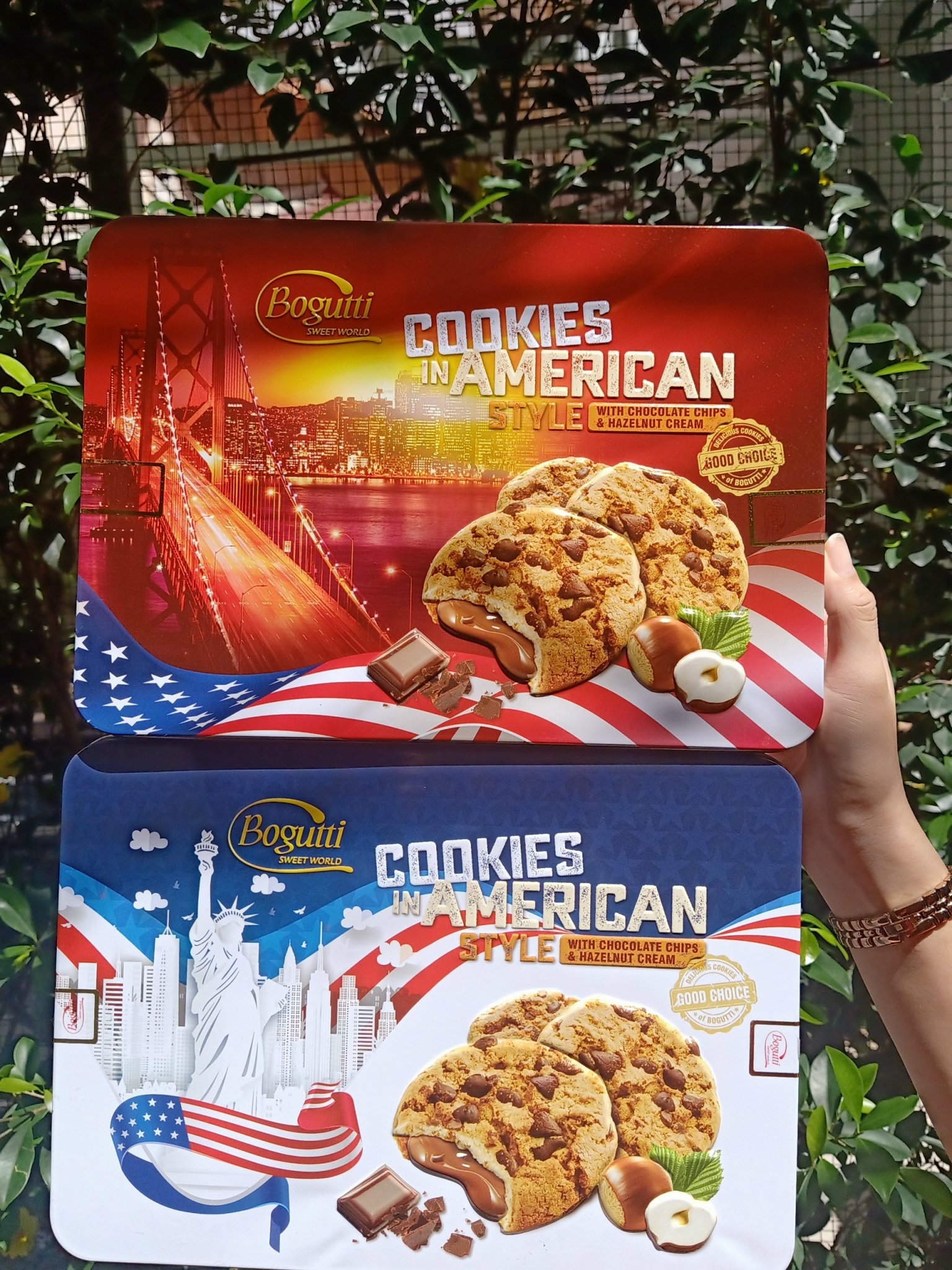 Bánh quy bogutti cookies in american style hộp thiếc