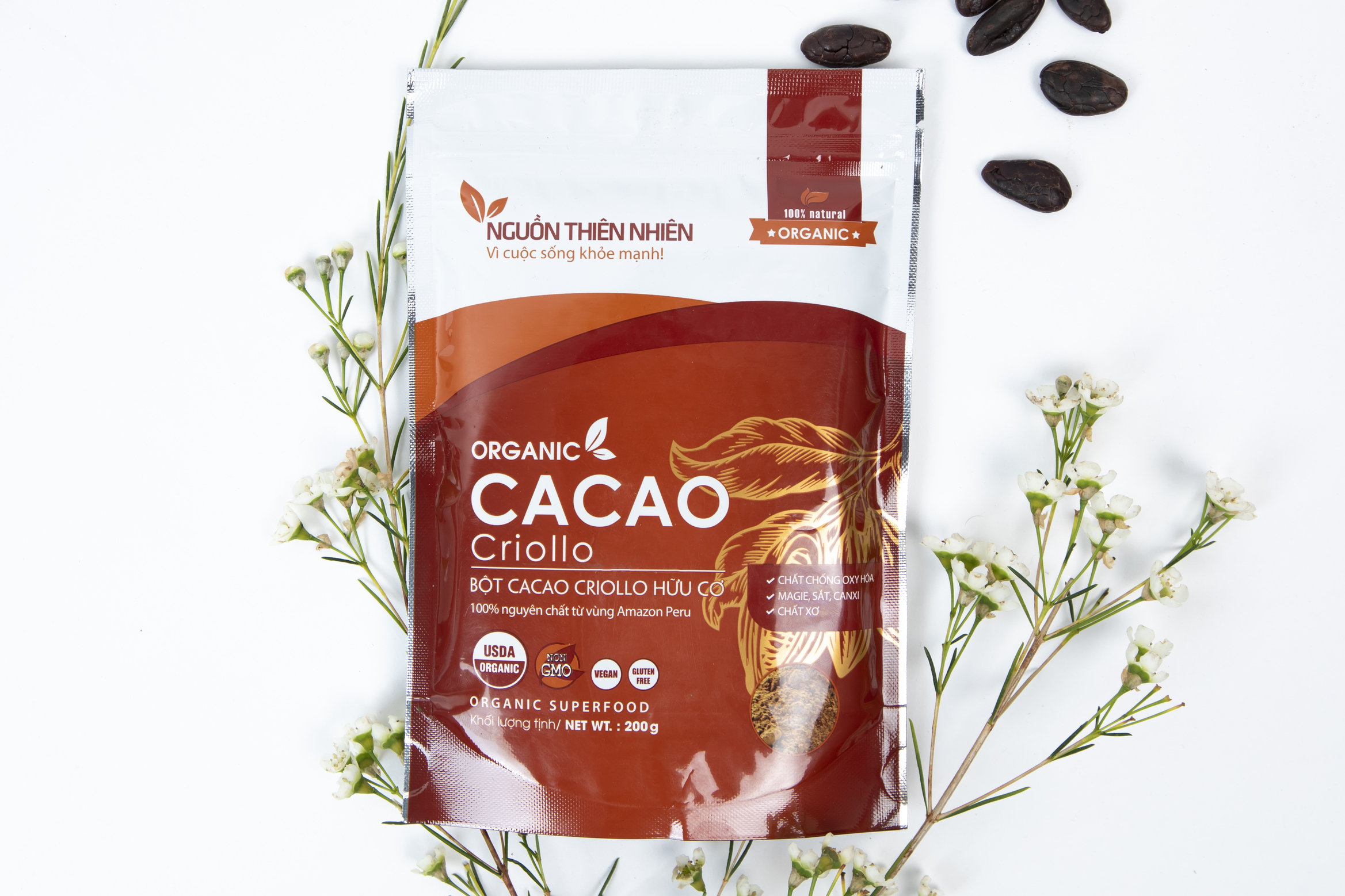 3 gói bột cacao criollo hữu cơ nguyên chất peru-chứng nhận hữu cơ mỹ usda 5