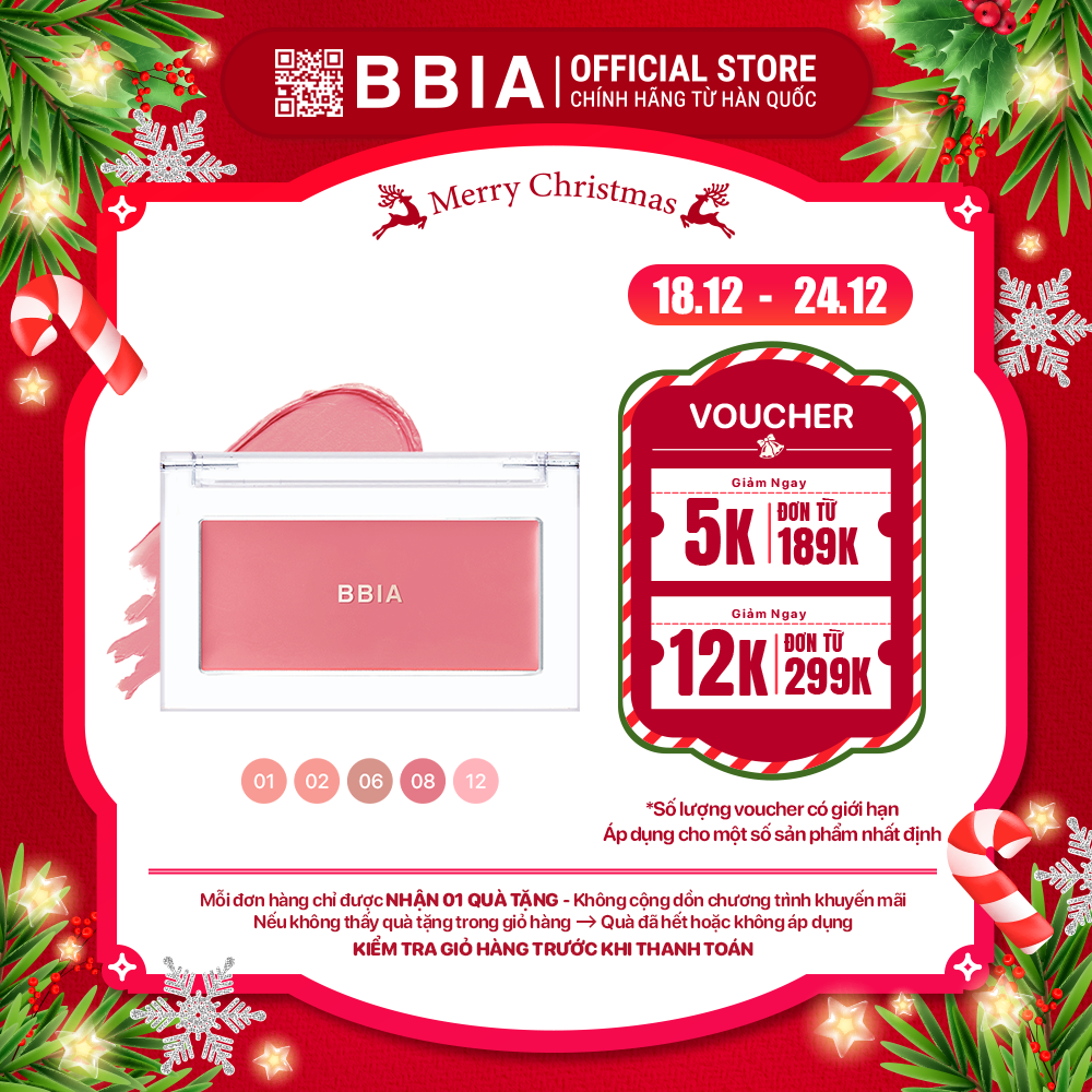  Má hồng kem mỏng nhẹ bền màu BBIA Ready To Wear Downy Cheek 3.5g 