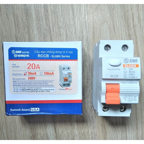 Aptomat Chống Giật Sino 16A 20A 25A 32A 40A | Cb Chống Giật