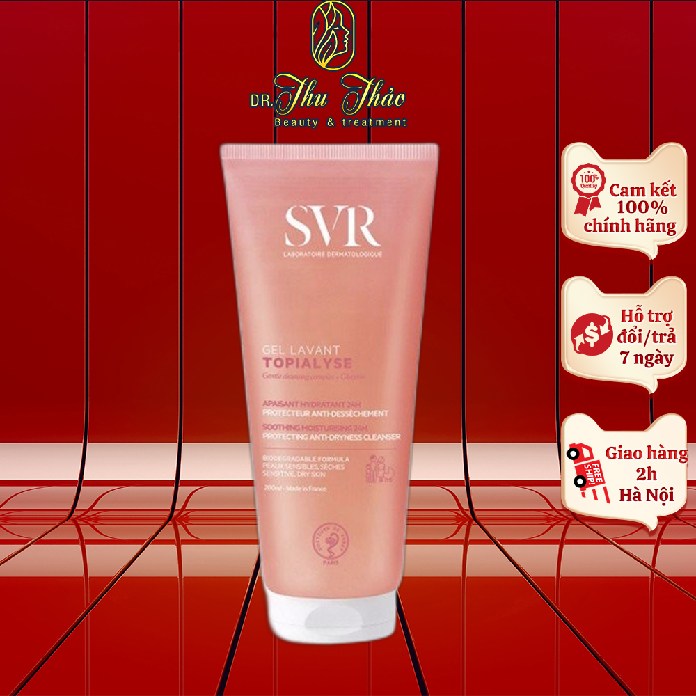 Sữa rửa mặt SVR Topialyse Gel Lavant cho da khô, nhạy cảm