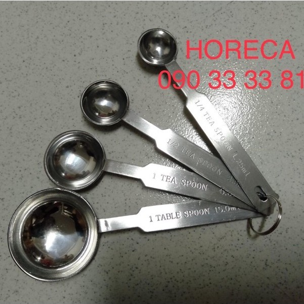 Bộ 4 muỗng đong inox - muỗng đong định lượng