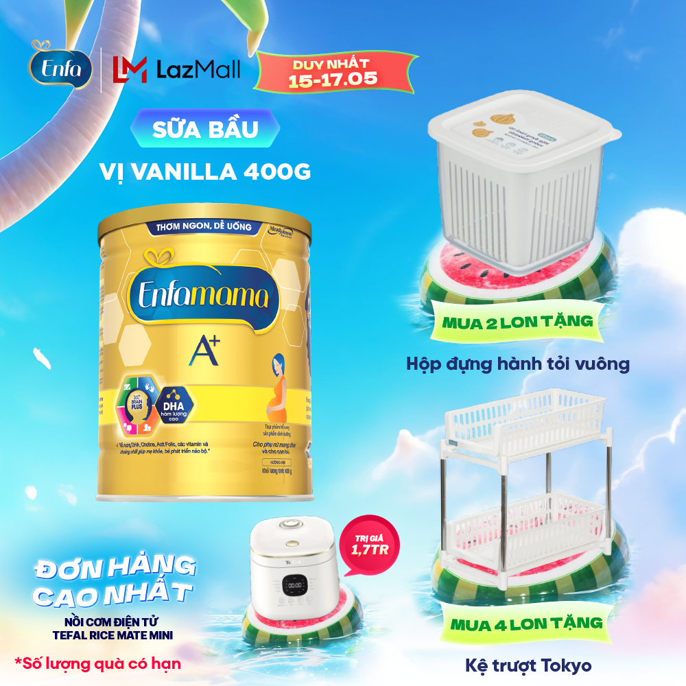 [Chỉ 15-17/05 MUA LÀ CÓ QUÀ SLCH] Sữa bầu Enfamama A+ hương Vani 400g