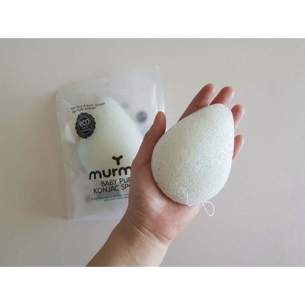 Bông tắm murmur hữu cơ hàn quốc cực mềm cho trẻ từ sơ sinh - made in korea